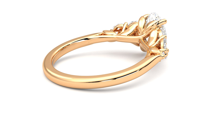 Taylor & Hart Cascade Oval Engagement Ring 360 degree image 12
