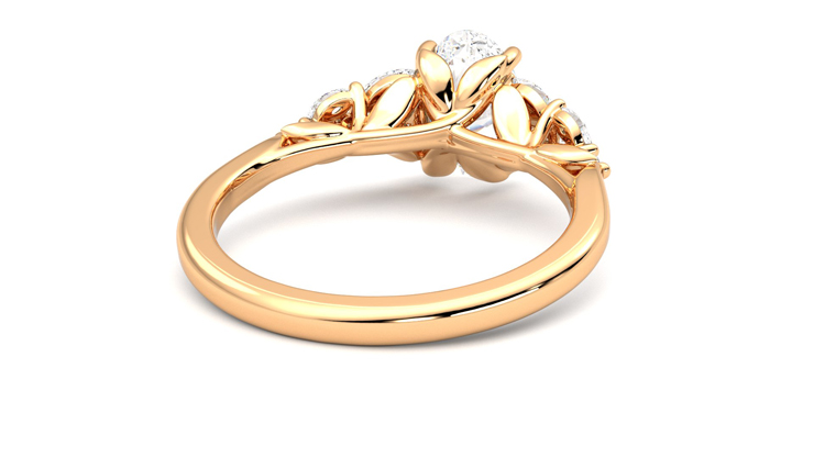 Taylor & Hart Cascade Oval Engagement Ring 360 degree image 14