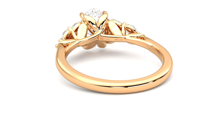 Taylor & Hart Cascade Oval Engagement Ring 360 degree image 16
