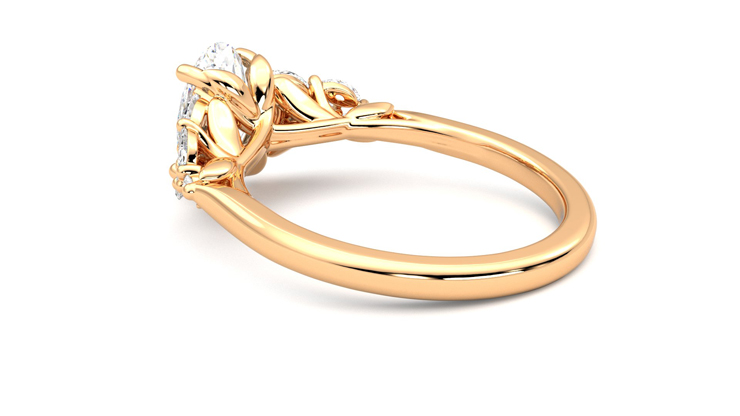 Taylor & Hart Cascade Oval Engagement Ring 360 degree image 18