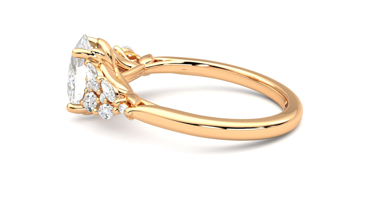 Taylor & Hart Cascade Oval Engagement Ring 360 degree image 20