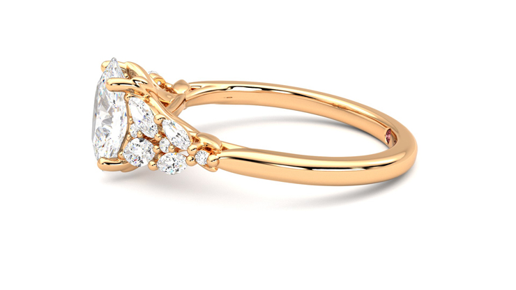 Taylor & Hart Cascade Oval Engagement Ring 360 degree image 21