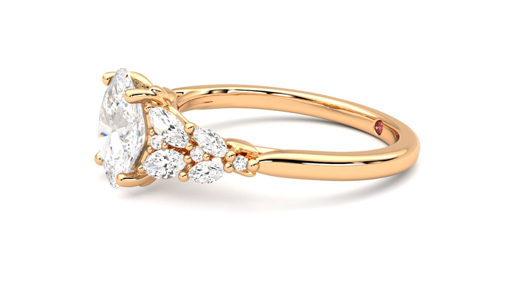 Taylor & Hart Cascade Oval Engagement Ring 360 degree image 22