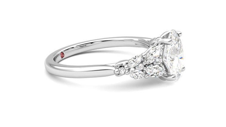 Taylor & Hart Cascade Oval Engagement Ring 360 degree image 8