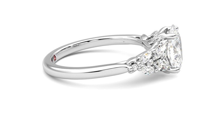 Taylor & Hart Cascade Oval Engagement Ring 360 degree image 9