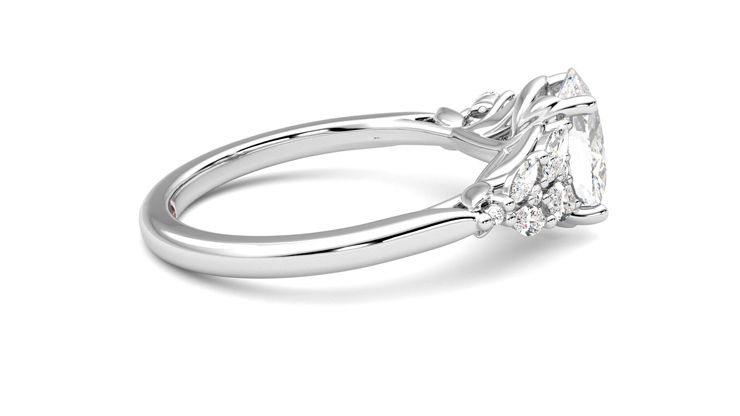 Taylor & Hart Cascade Oval Engagement Ring 360 degree image 10