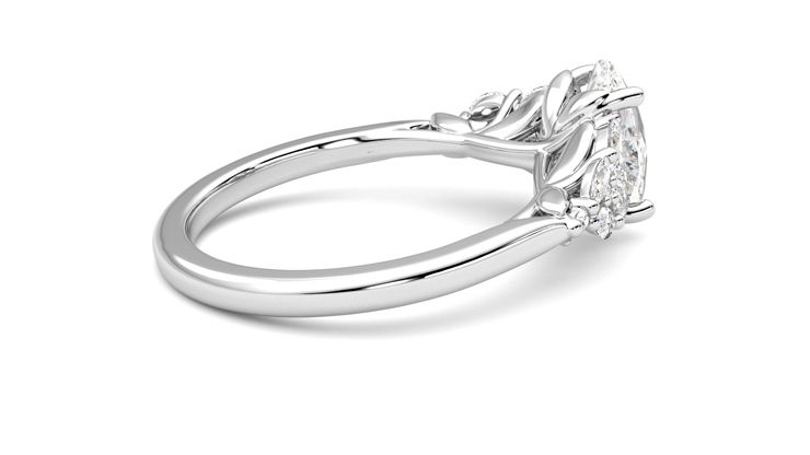 Taylor & Hart Cascade Oval Engagement Ring 360 degree image 11