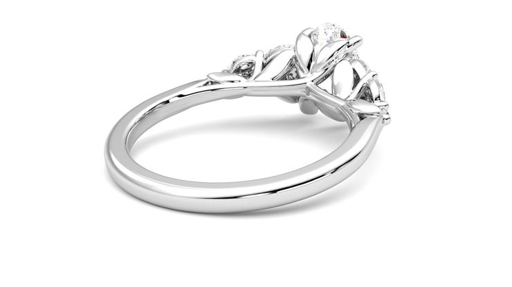 Taylor & Hart Cascade Oval Engagement Ring 360 degree image 13