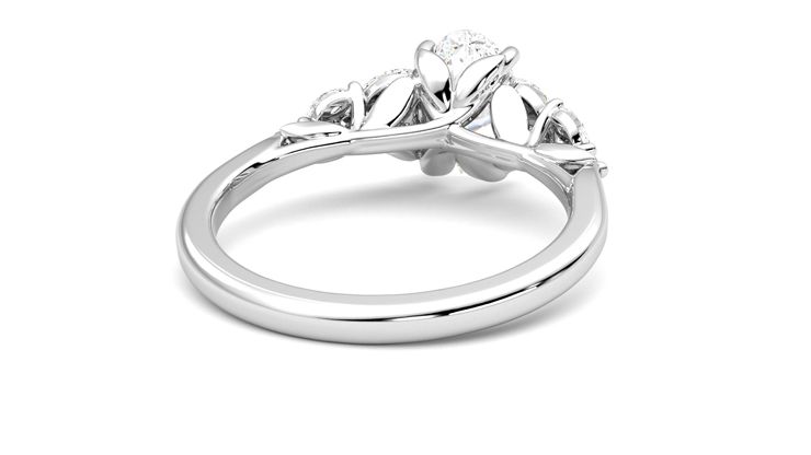Taylor & Hart Cascade Oval Engagement Ring 360 degree image 14