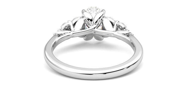 Taylor & Hart Cascade Oval Engagement Ring 360 degree image 15