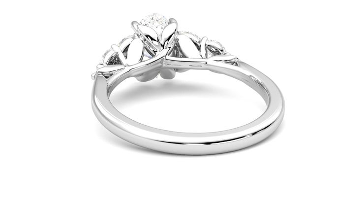 Taylor & Hart Cascade Oval Engagement Ring 360 degree image 16