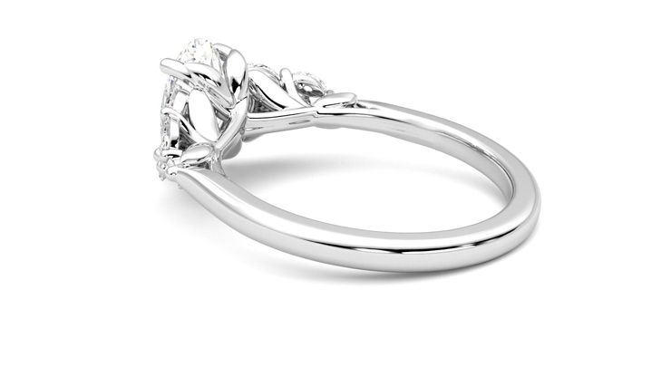 Taylor & Hart Cascade Oval Engagement Ring 360 degree image 18