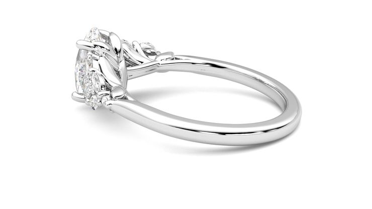 Taylor & Hart Cascade Oval Engagement Ring 360 degree image 19