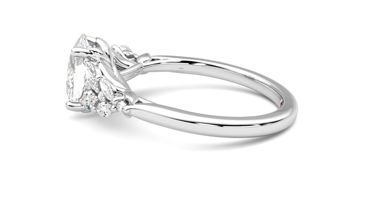 Taylor & Hart Cascade Oval Engagement Ring 360 degree image 20