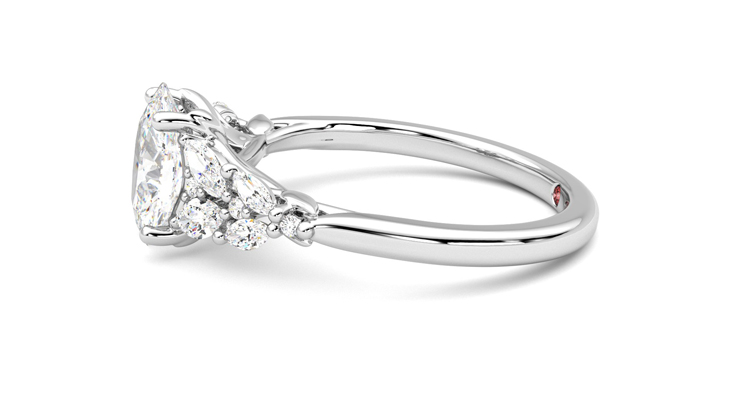 Taylor & Hart Cascade Oval Engagement Ring 360 degree image 21