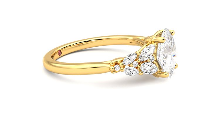 Taylor & Hart Cascade Oval Engagement Ring 360 degree image 8