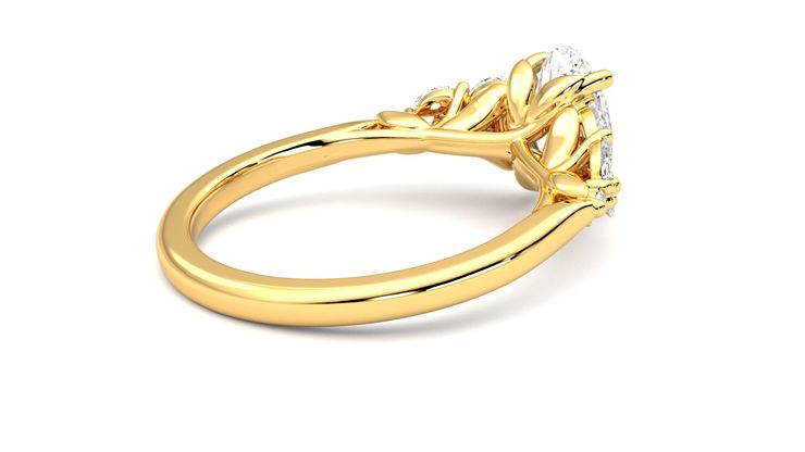Taylor & Hart Cascade Oval Engagement Ring 360 degree image 12