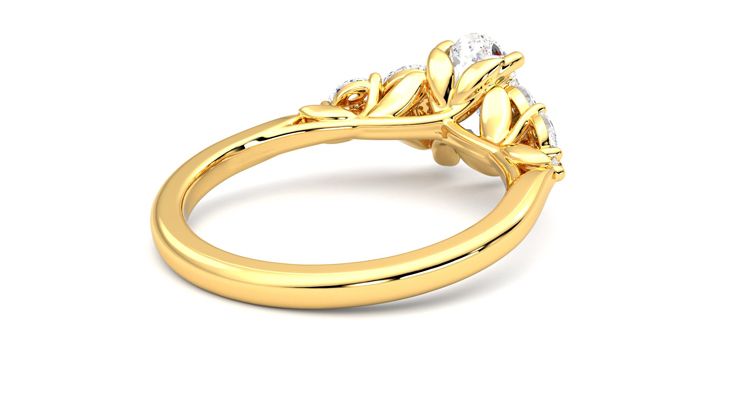 Taylor & Hart Cascade Oval Engagement Ring 360 degree image 13