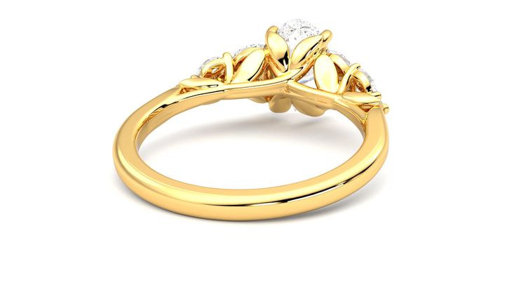 Taylor & Hart Cascade Oval Engagement Ring 360 degree image 14