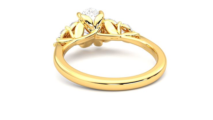 Taylor & Hart Cascade Oval Engagement Ring 360 degree image 16
