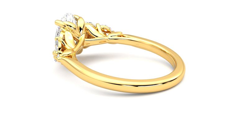 Taylor & Hart Cascade Oval Engagement Ring 360 degree image 18