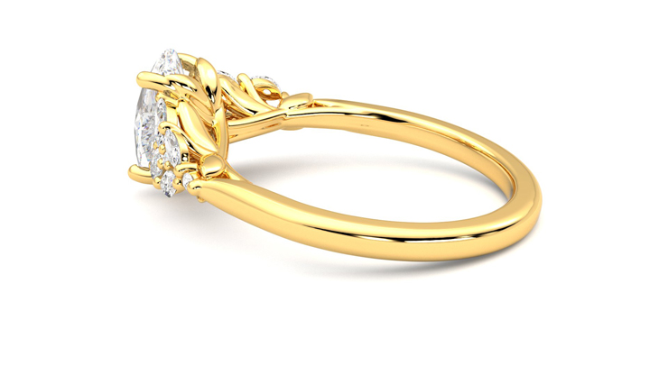 Taylor & Hart Cascade Oval Engagement Ring 360 degree image 19