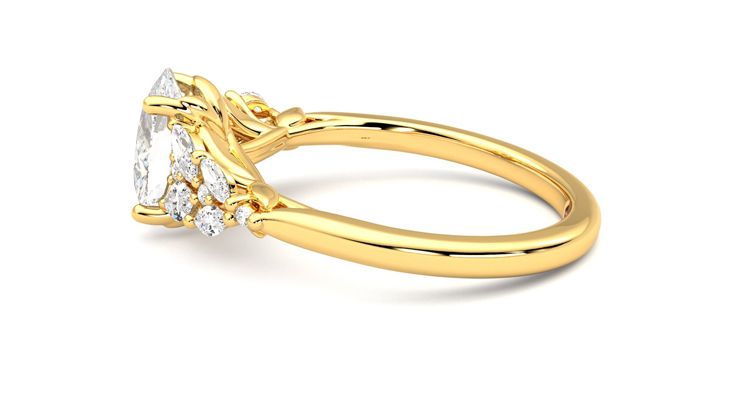 Taylor & Hart Cascade Oval Engagement Ring 360 degree image 20