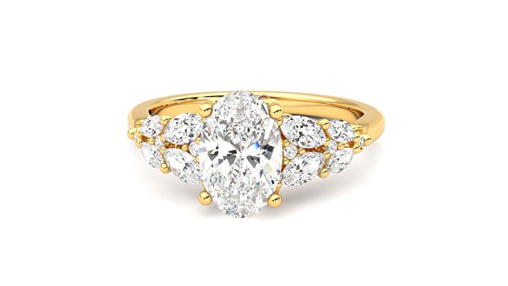 Taylor & Hart Cascade Oval Engagement Ring 360 degree image 28