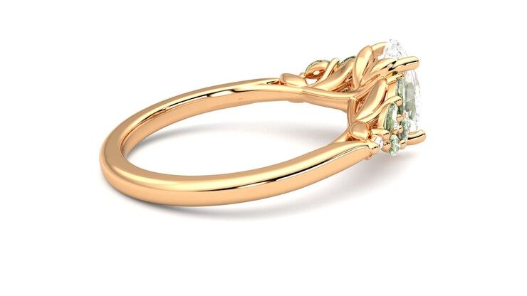 Taylor & Hart Cascade Oval Engagement Ring 360 degree image 11