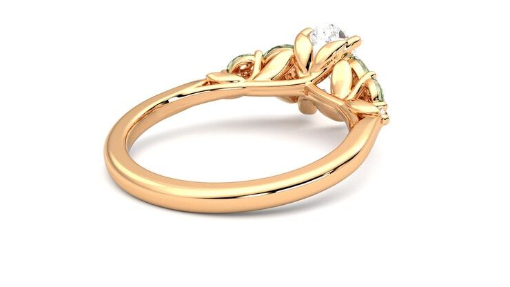 Taylor & Hart Cascade Oval Engagement Ring 360 degree image 13