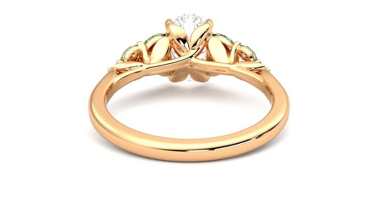 Taylor & Hart Cascade Oval Engagement Ring 360 degree image 15
