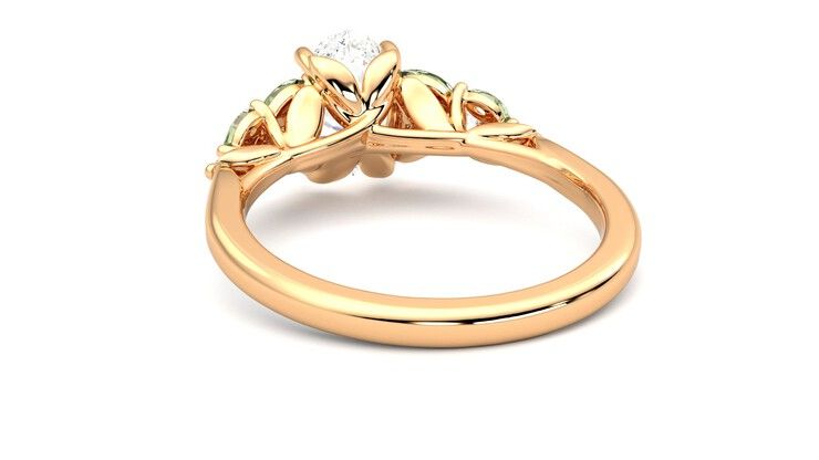 Taylor & Hart Cascade Oval Engagement Ring 360 degree image 16