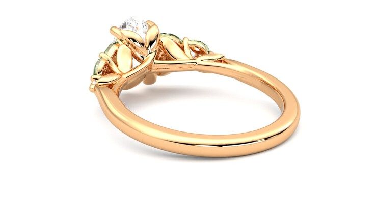 Taylor & Hart Cascade Oval Engagement Ring 360 degree image 17