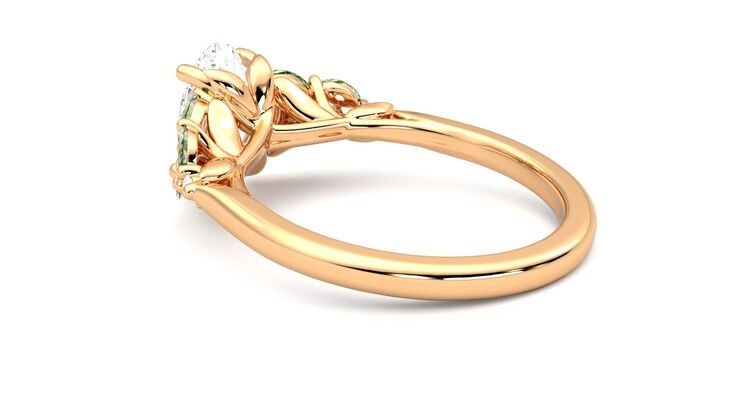 Taylor & Hart Cascade Oval Engagement Ring 360 degree image 18