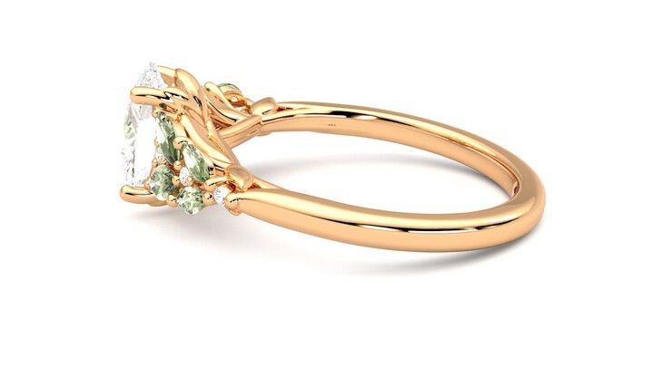 Taylor & Hart Cascade Oval Engagement Ring 360 degree image 20