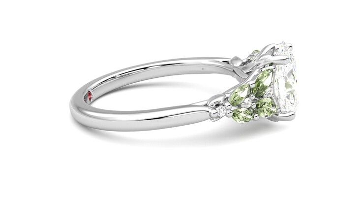 Taylor & Hart Cascade Oval Engagement Ring 360 degree image 9