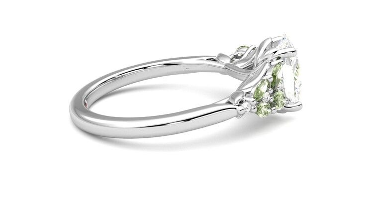 Taylor & Hart Cascade Oval Engagement Ring 360 degree image 10