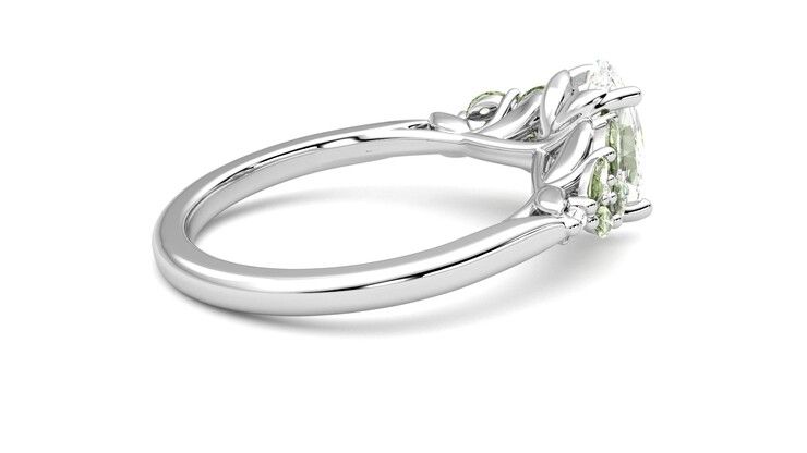 Taylor & Hart Cascade Oval Engagement Ring 360 degree image 11