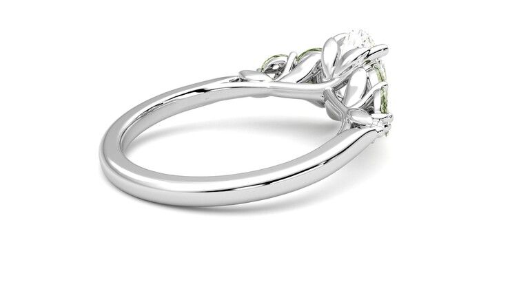 Taylor & Hart Cascade Oval Engagement Ring 360 degree image 12