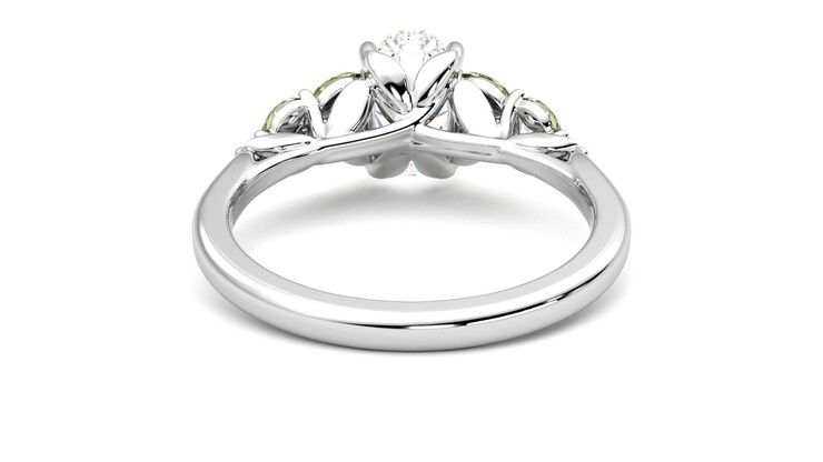Taylor & Hart Cascade Oval Engagement Ring 360 degree image 15