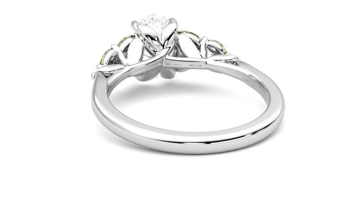 Taylor & Hart Cascade Oval Engagement Ring 360 degree image 16