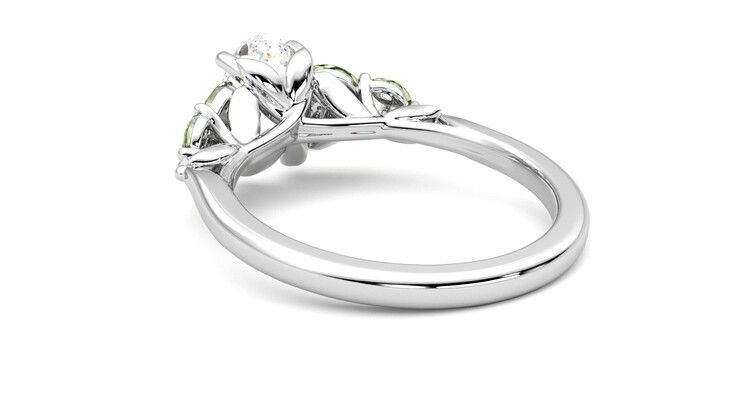Taylor & Hart Cascade Oval Engagement Ring 360 degree image 17