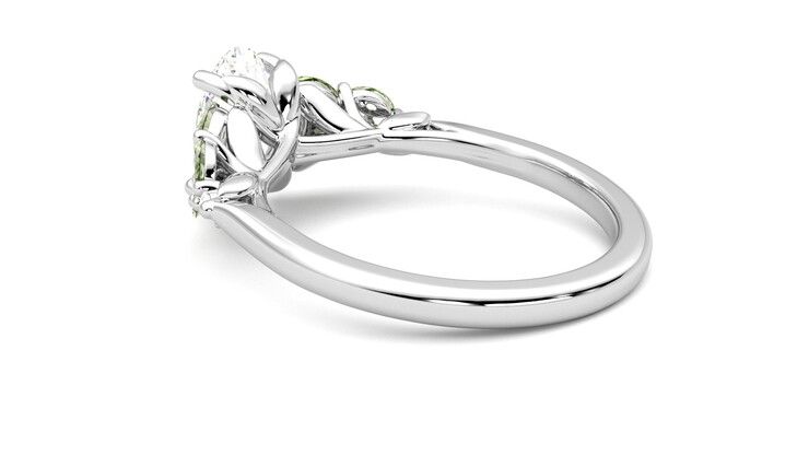 Taylor & Hart Cascade Oval Engagement Ring 360 degree image 18