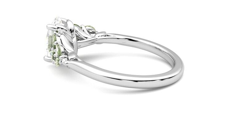 Taylor & Hart Cascade Oval Engagement Ring 360 degree image 19