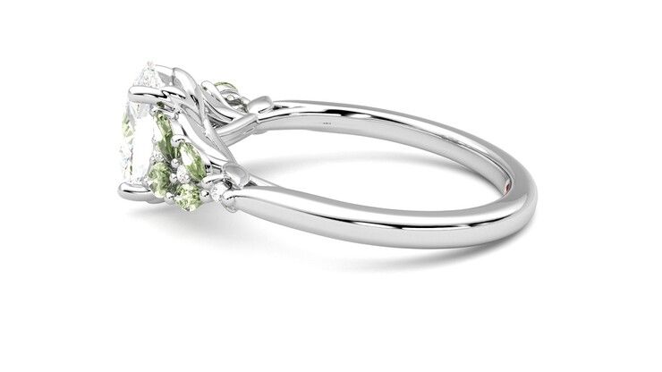 Taylor & Hart Cascade Oval Engagement Ring 360 degree image 20