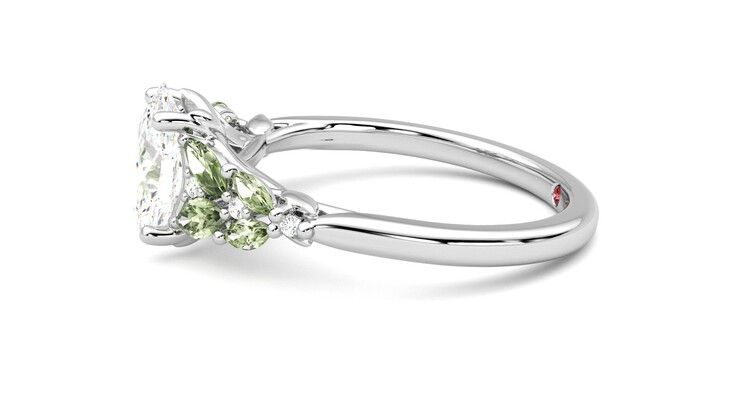 Taylor & Hart Cascade Oval Engagement Ring 360 degree image 21