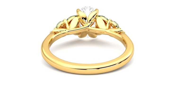 Taylor & Hart Cascade Oval Engagement Ring 360 degree image 15