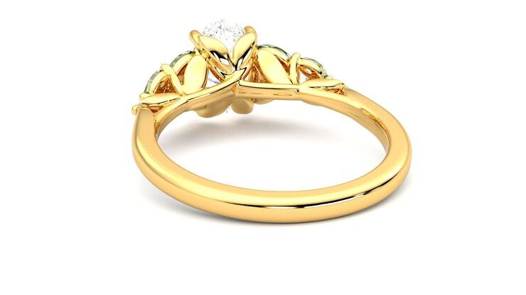 Taylor & Hart Cascade Oval Engagement Ring 360 degree image 16