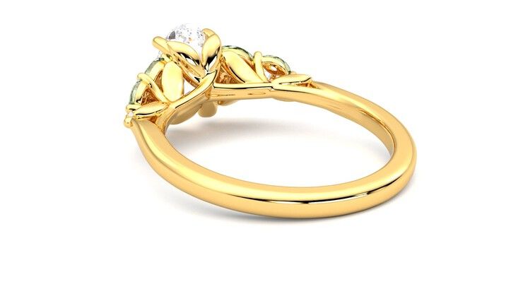 Taylor & Hart Cascade Oval Engagement Ring 360 degree image 17