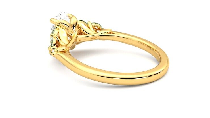 Taylor & Hart Cascade Oval Engagement Ring 360 degree image 18